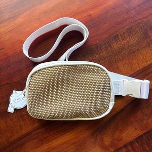Studio NYC Belt Bag Fanny Pack Rhinestone Pearl Embellished Crossbody NWT